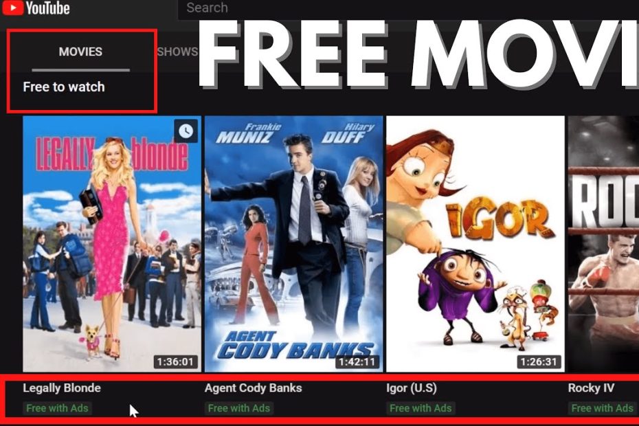 How To Watch Movies On Youtube For Free, Legally 2023 [Free With Ads] -  Youtube